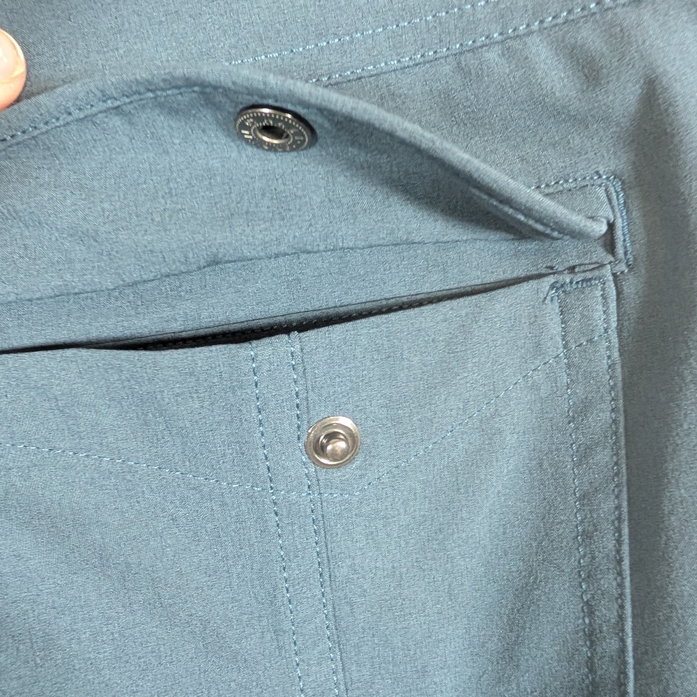 Kuhl Freeflex Rollup Pants Capris Rainstorm Blue Grey 6 Short Cargo Hiking - Picture 14 of 14